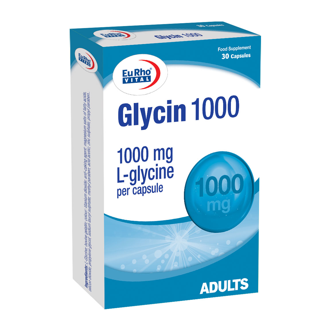 کپسول گلایسین 1000 میلی گرم بسته 30 عددی