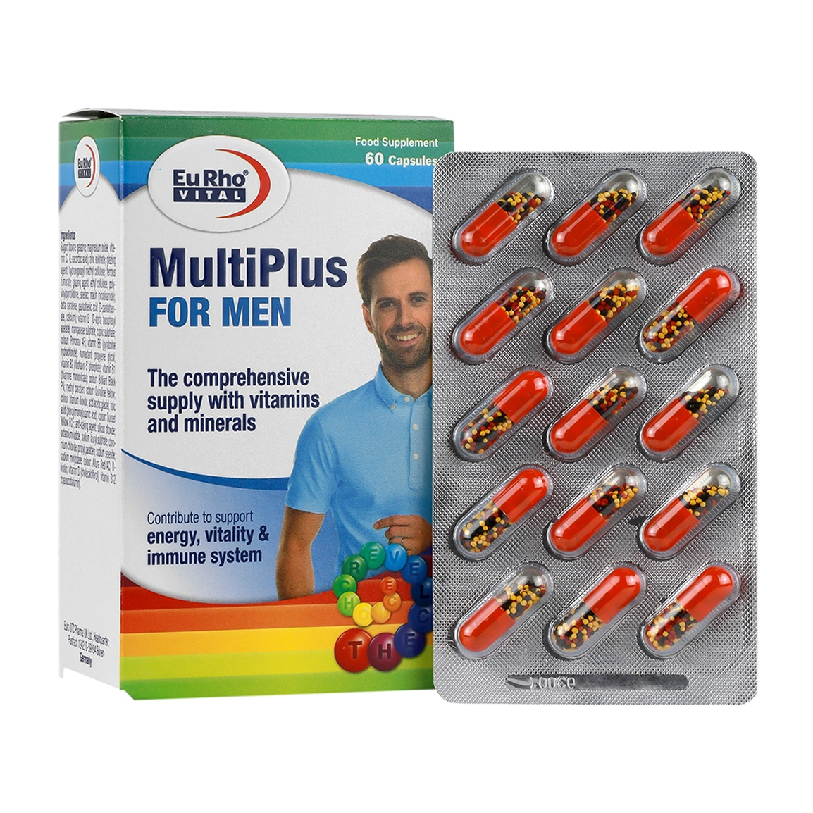 کپسول مولتی ویتامین مدل Multiplus مناسب آقایان بسته 60 عددی