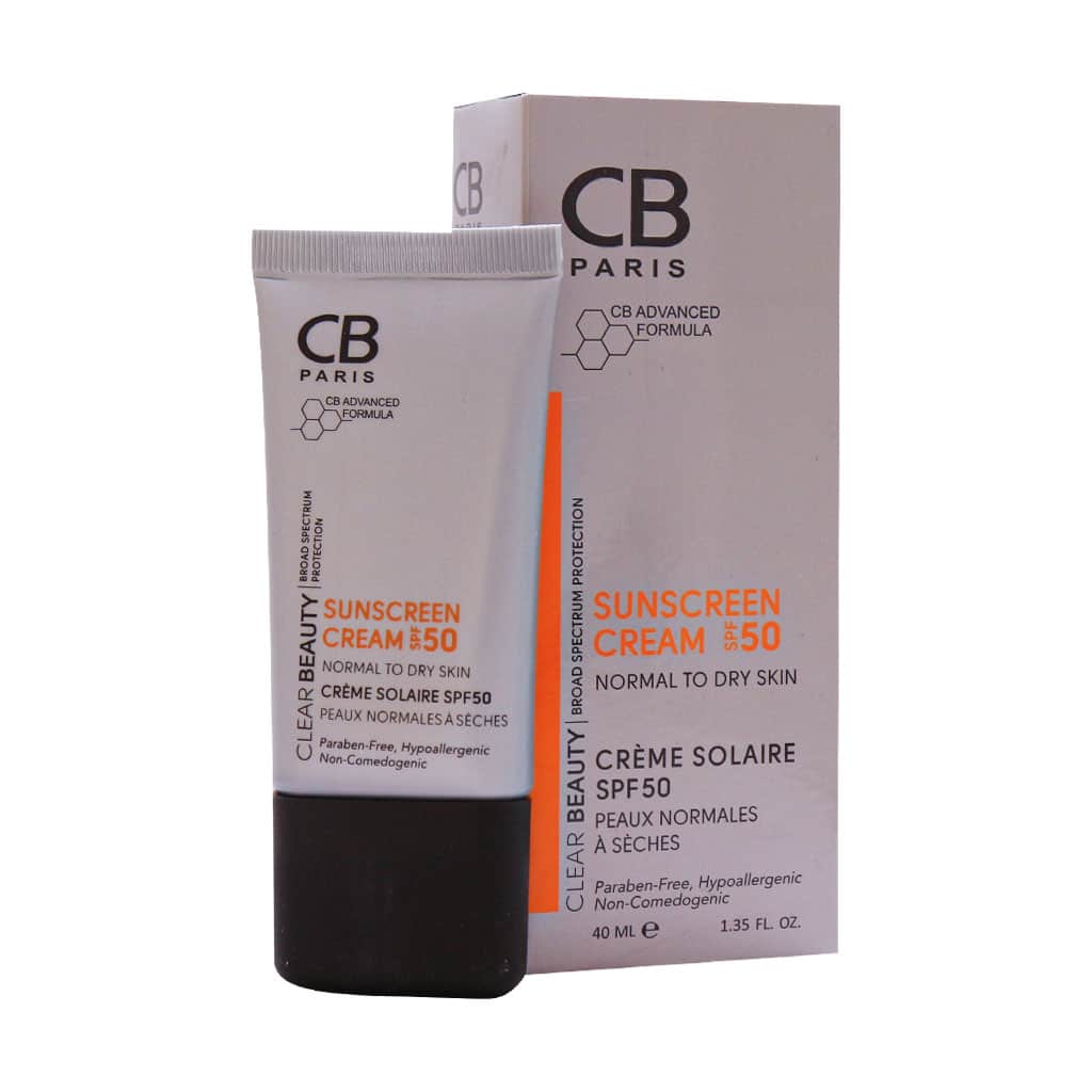 سی بی کرم ضد آفتاب بیرنگ مناسب پوست های نرمال تا خشک اس پی اف ۵۰