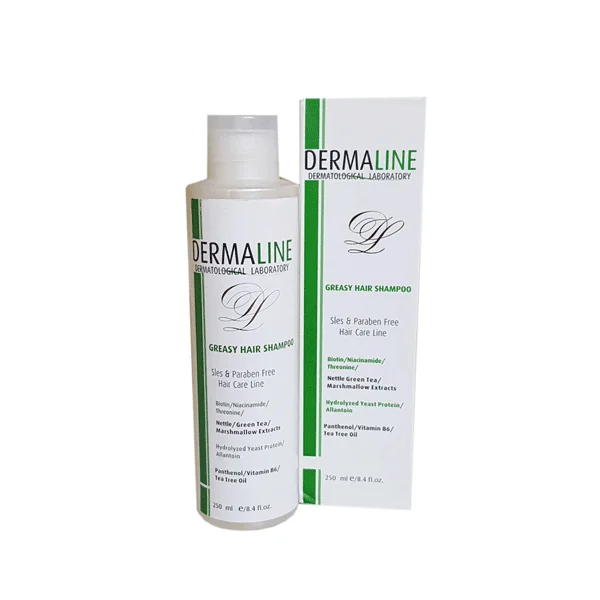 شامپو موهای چرب درمالاین 250 میلی لیتری Dermaline Greasy Hair Shampoo 250 ml