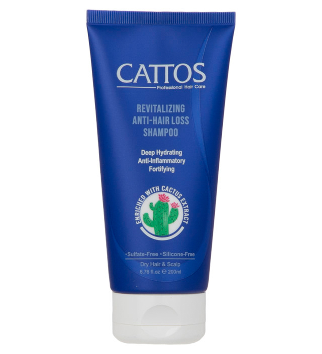 شامپو تقویت کننده و ضد ریزش مناسب موهای خشک 200میل Cattos Revitalizing Anti Hair Loss Shampoo 200ml