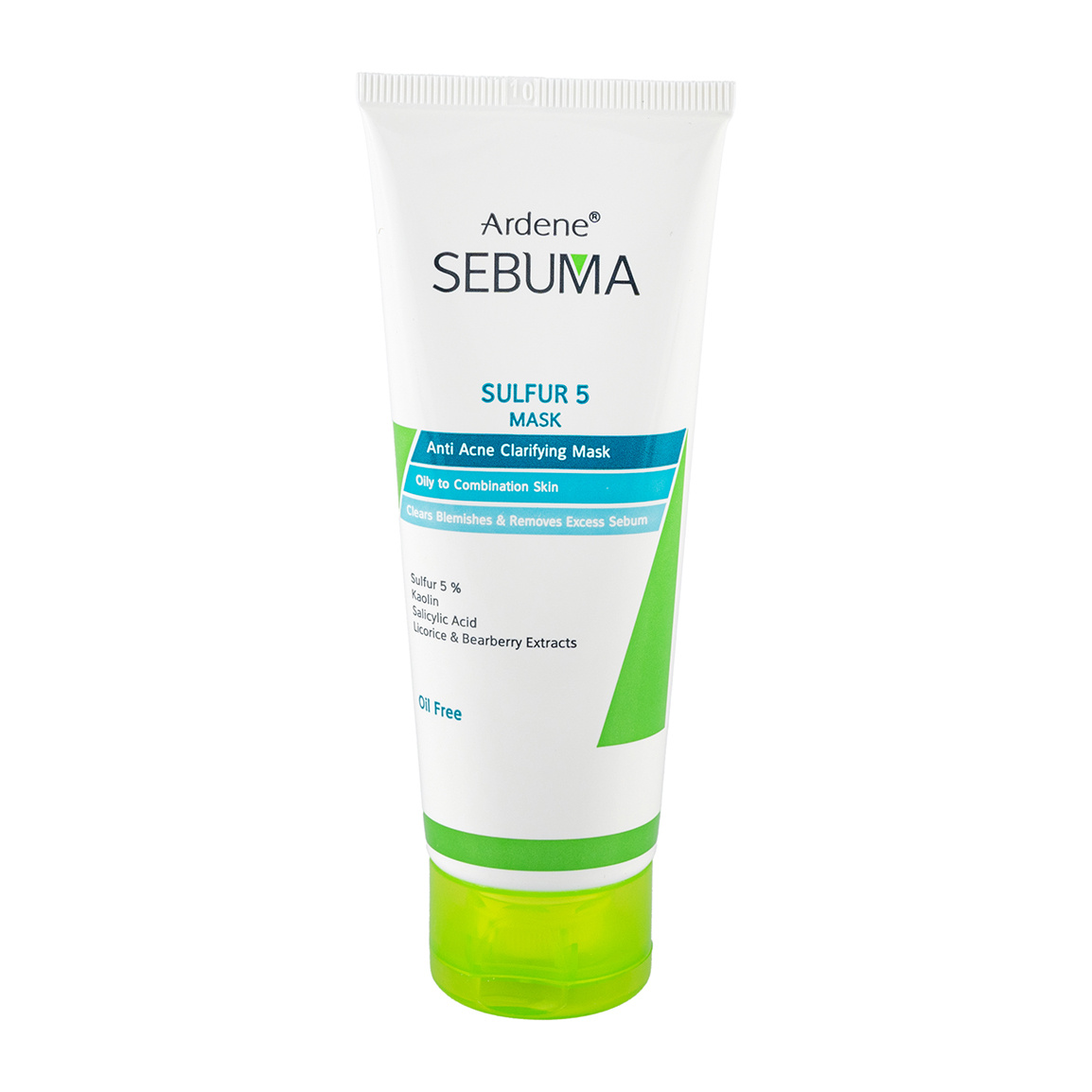 ماسک ضد جوش و پاکسازی کننده پوست چرب Sulfur 5 سبوما 75میل