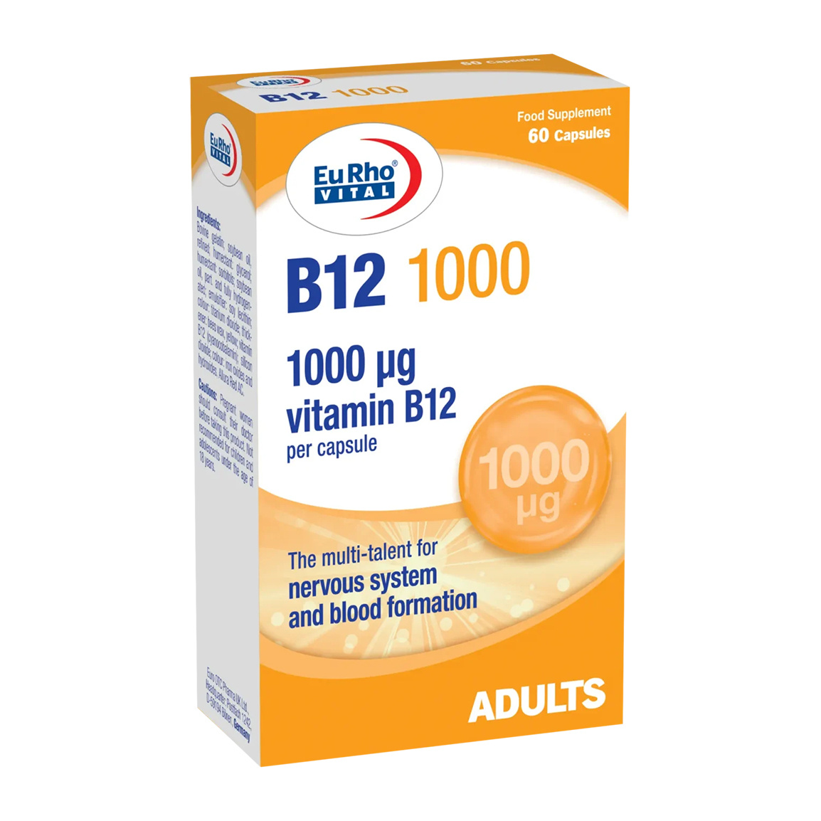 کپسول ژلاتینی B12 بسته 60 عددی
