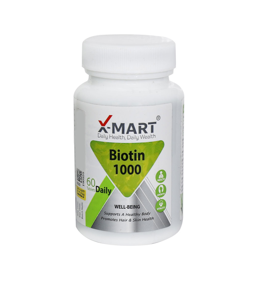 قرص Biotin 1000 بسته 60 عددی
