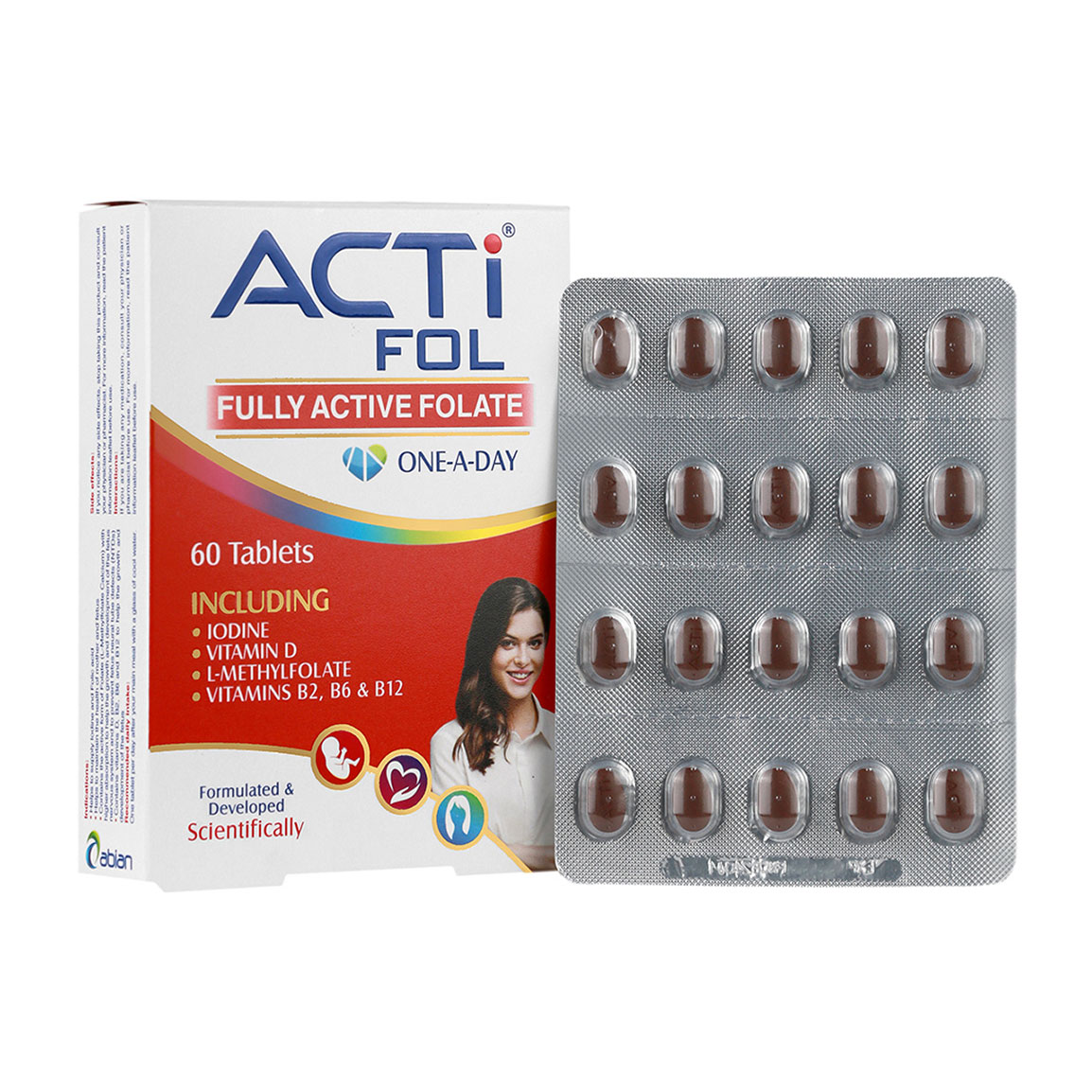 قرص آهن مدل اکتی فول  مخصوص بانوان  بسته 60 عددی