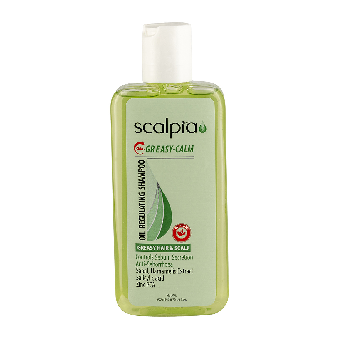 شامپو کنترل کننده چربی پوست سر مناسب موهای چرب حجم 200 میلی لیتر Scalpia Scalp Oil Control Shampoo For Oily Hair 200 ml
