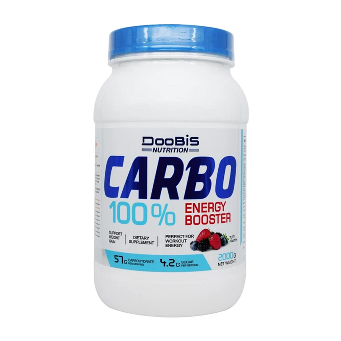 پودر کربو 100% مدل Energy Booster با طعم توتی فروتی وزن 2000 گرم