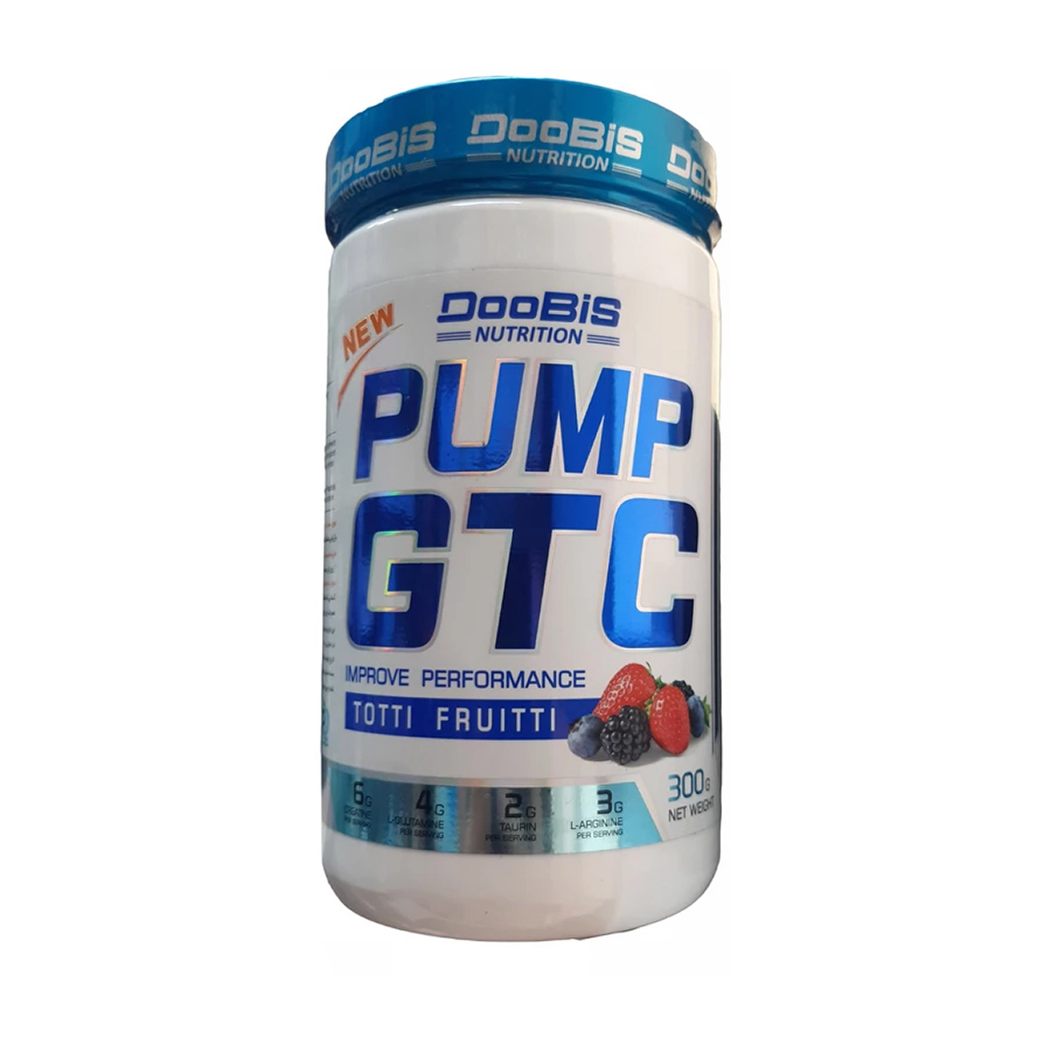 پودر پمپ جی تی سی با طعم توتی فروتی وزن 300 گرم