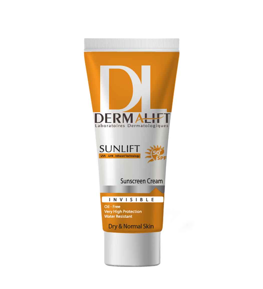 کرم ضد آفتاب بی رنگ مناسب پوست خشک spf50 حجم 40میل
