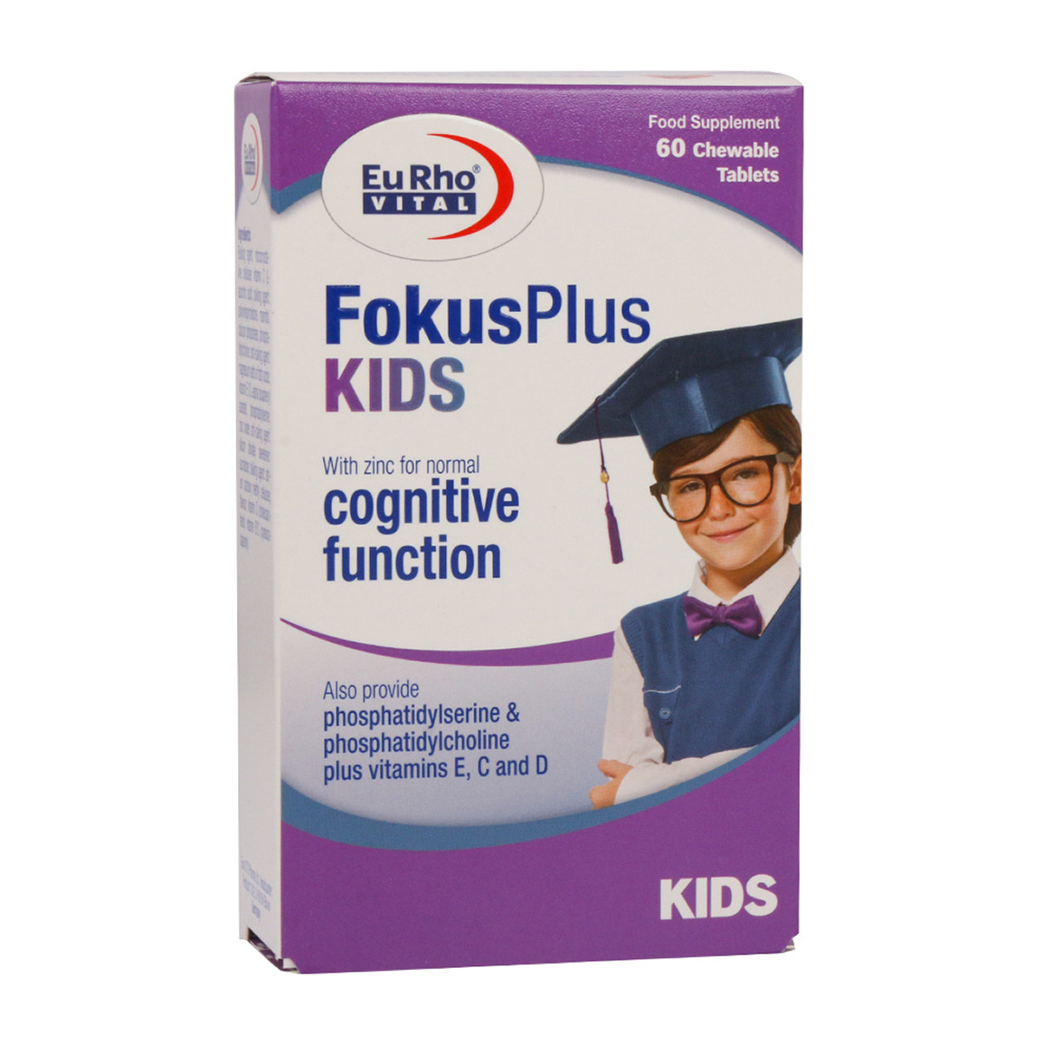 قرص جویدنی Fokus Plus Kids مدل Congnitive Function با طعم توت فرنگی بسته 60 عددی