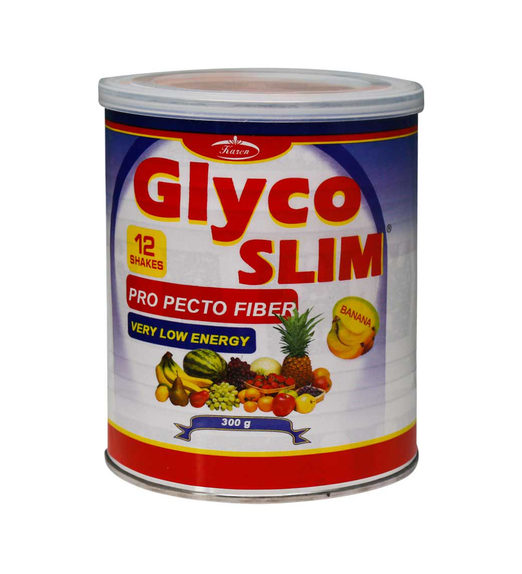 پودر لاغری مدل Glyco SLIM با طعم موز وزن 300 گرمی