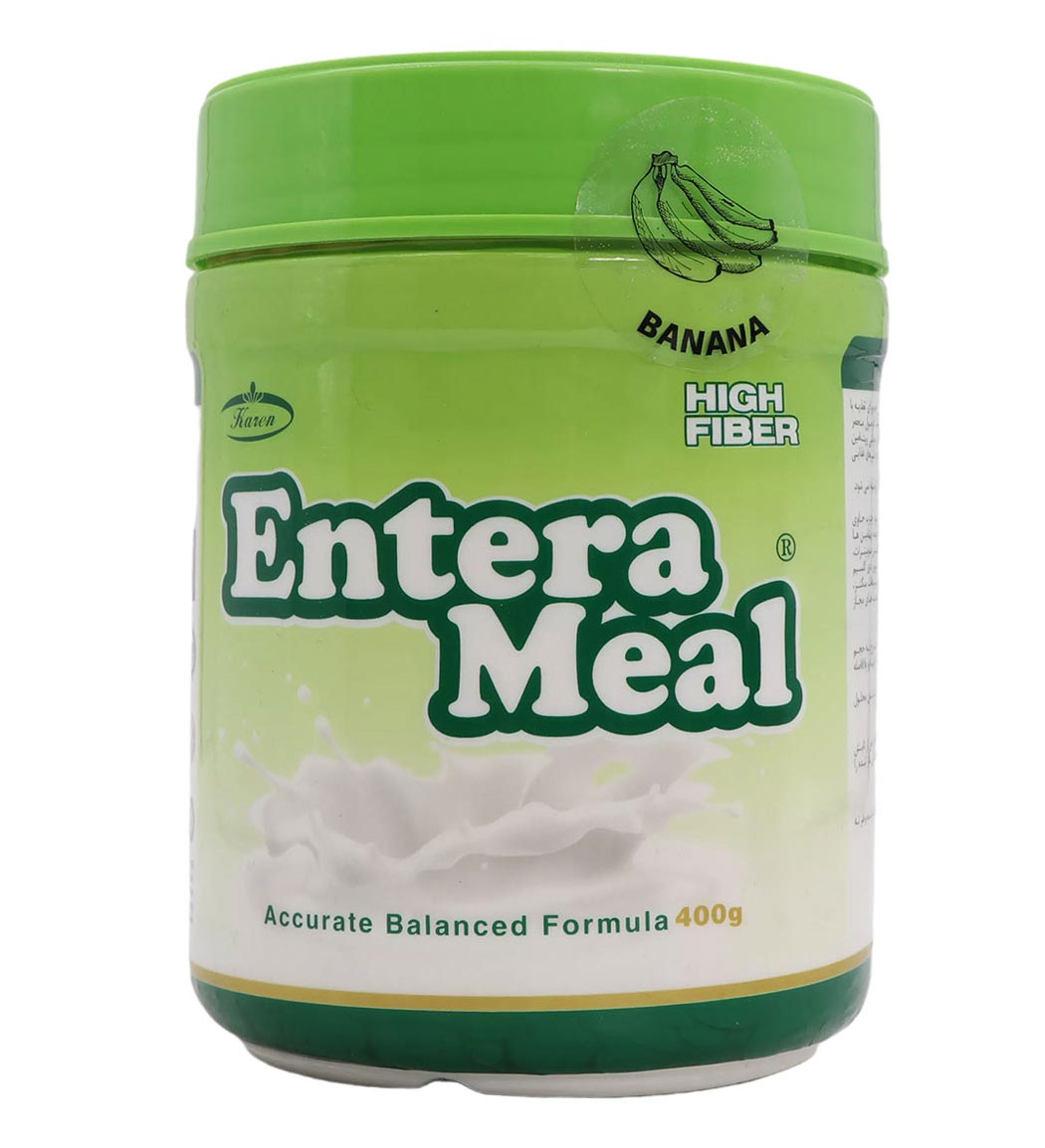 پودر Entera Meal با فیبر بالا با طعم موز وزن 400 گرمی
