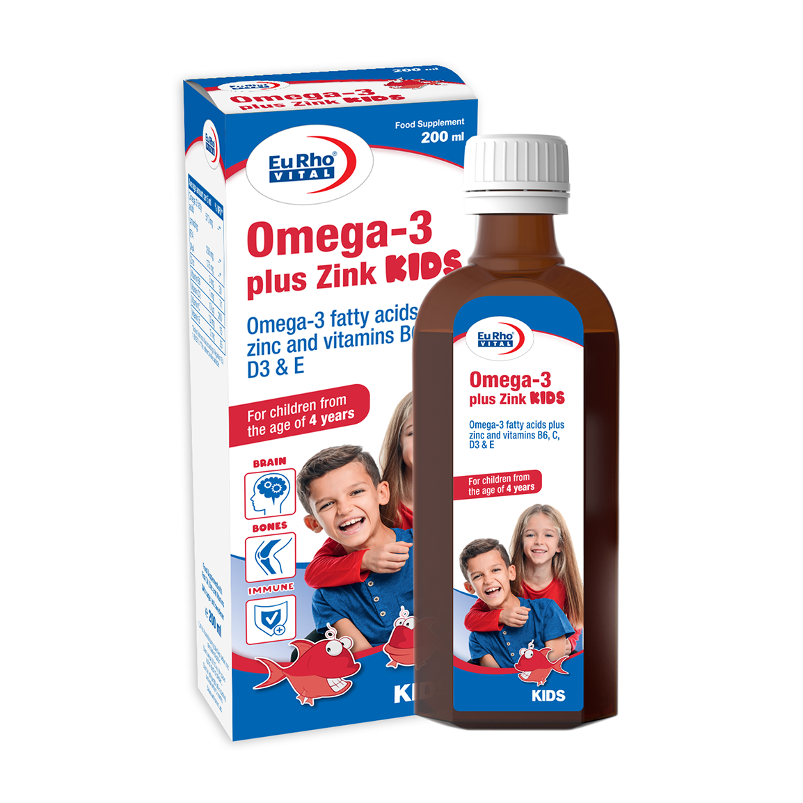 شربت Omega 3 Plus Zink با طعم لیمو حجم 200 میلی لیتر