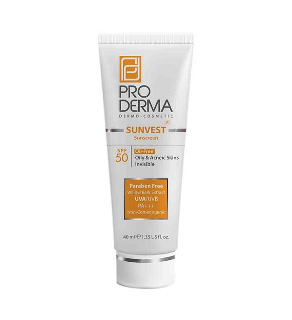 کرم ضد آفتاب فاقد چربی اس پی اف 50 بدون رنگ 40 میل