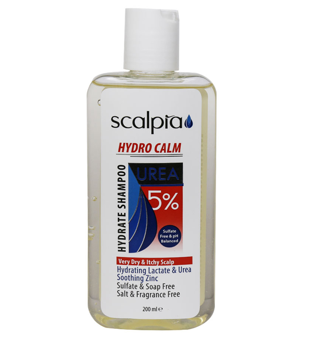 شامپو مرطوب کننده حاوی 5% اوره برای موهای بسیارخشک 200 میل Scalpia Hydro Calm Hydrate Urea 5% 200ml