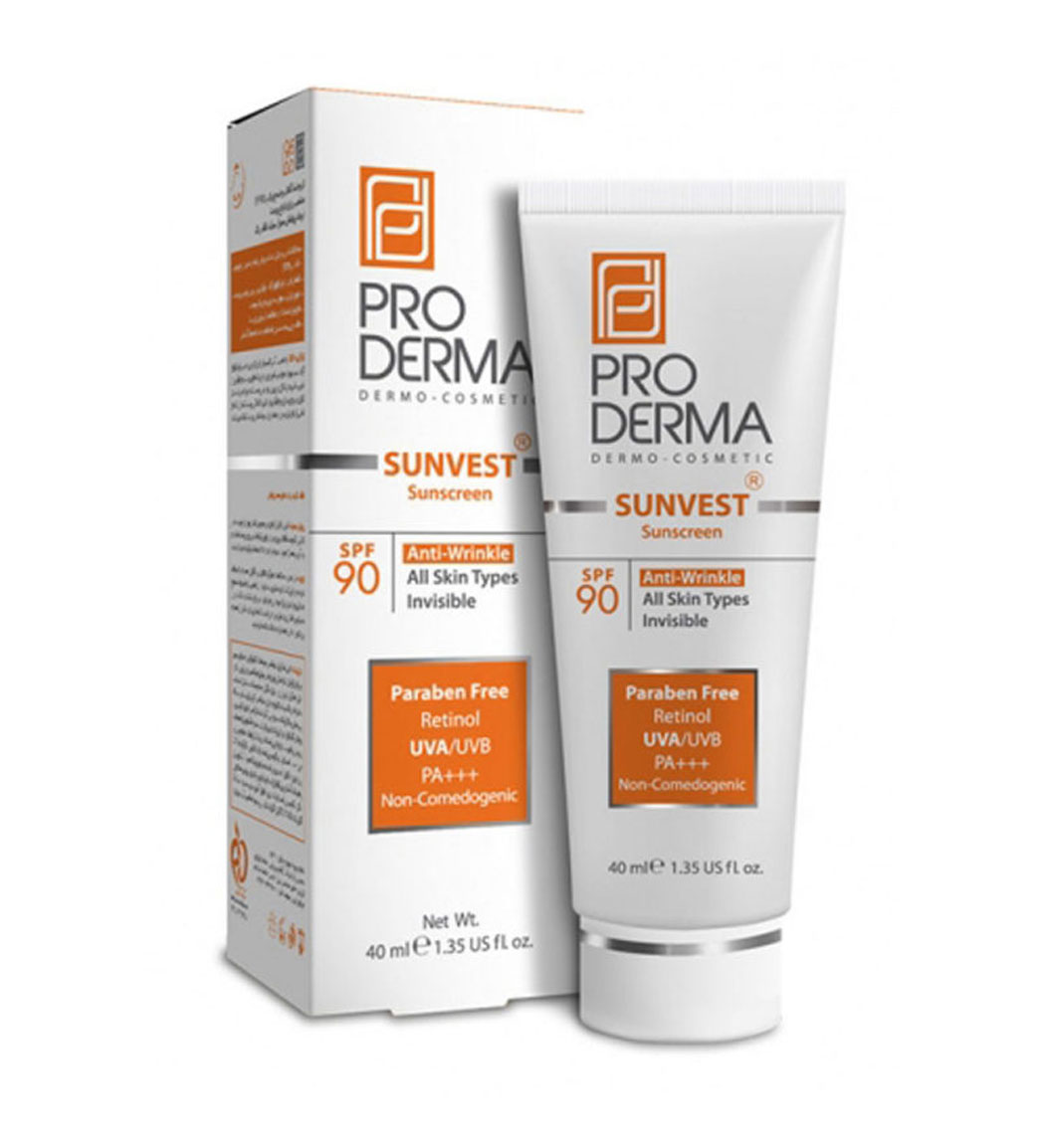 کرم ضد آفتاب و ضد چروک اس پی اف 90 حجم 40 میل