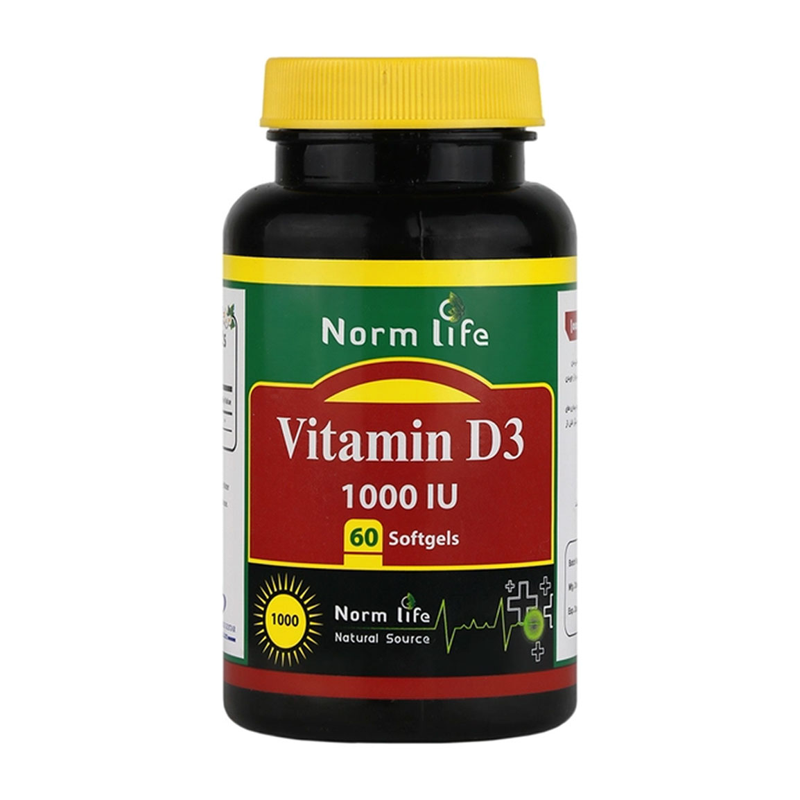 کپسول حاوی ویتامین د3 1000 میلی گرم بسته 60 عددی
